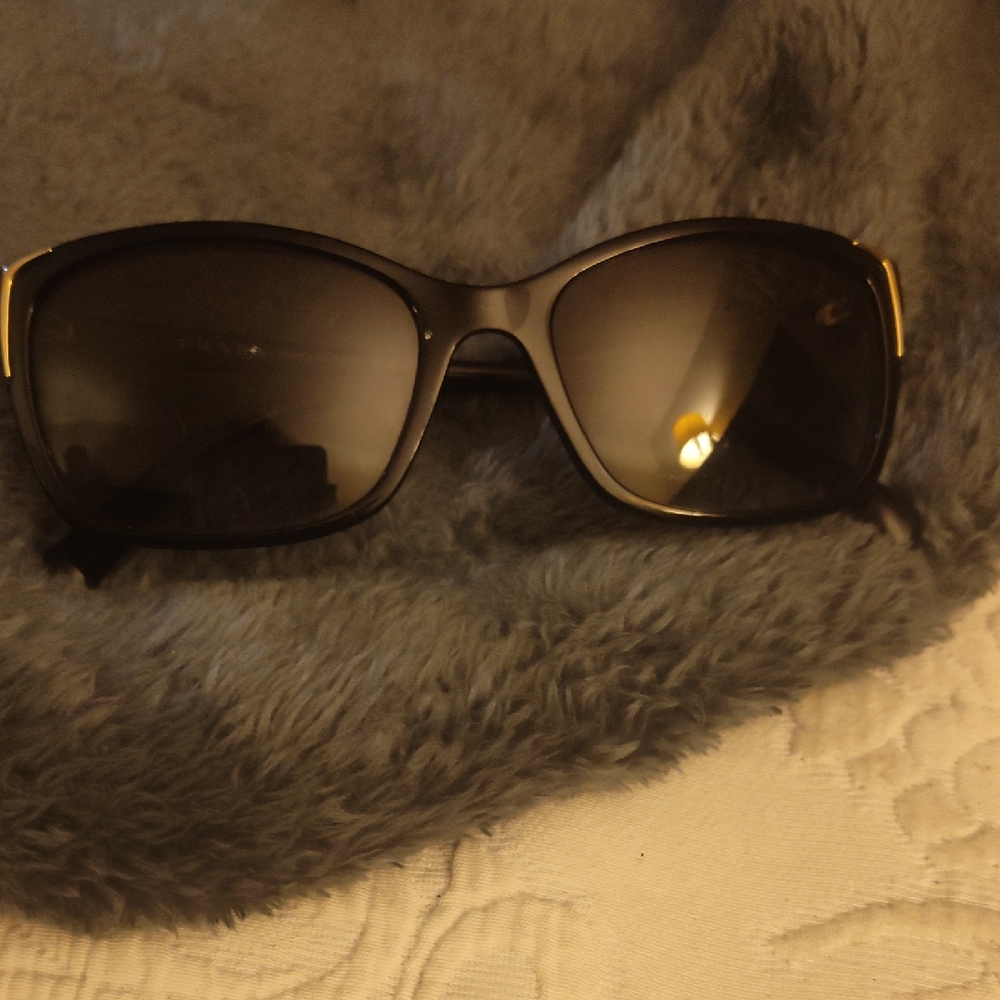 Prada Black and Gold Sunglasses